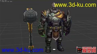 3D打印模型绑定好的铁锤男的图片