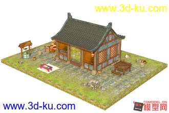 3D打印模型民居一个的图片