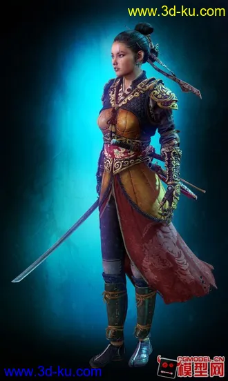 3D打印模型女战士的图片