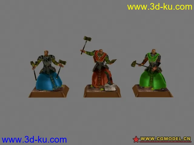 《战锤Online》里的战斗牧师（有3套造型和3套贴图）模型的图片1