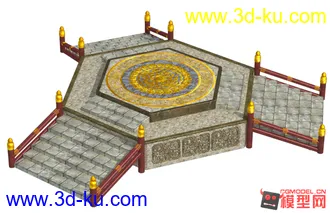 3D打印模型类似传送台，自己画的图案的图片