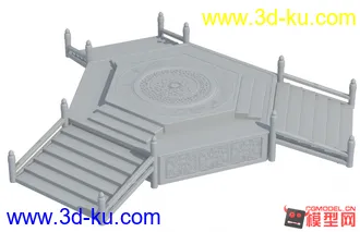 3D打印模型类似传送台，自己画的图案的图片