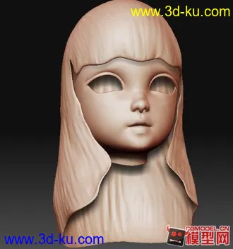 3D打印模型SD zbrush 女孩头部的图片