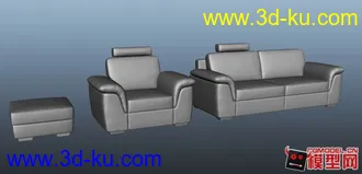 3D打印模型寫實沙發組的图片