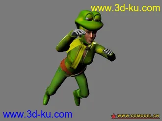 3D打印模型青蛙人的图片