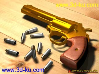 3D打印模型一把左轮手枪的图片