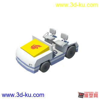 3D打印模型机场 地勤 运输车 牵引车的图片