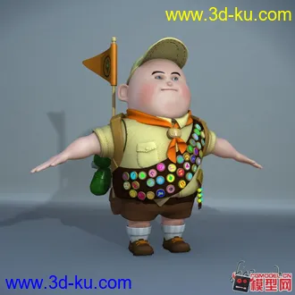 3D打印模型飞屋环游记里的小胖子的图片