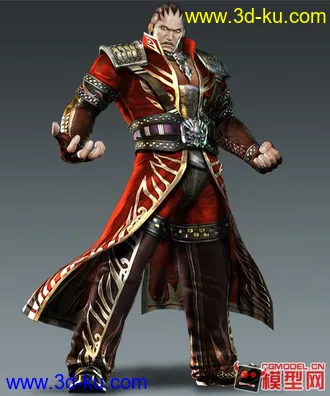 真三国无双6丁奉模型，四边面的中模的图片