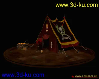 3D打印模型中世纪古帐篷的图片