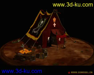 3D打印模型中世纪古帐篷的图片
