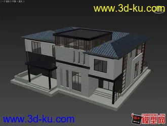 3D打印模型中式建筑房子的图片