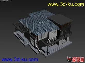 3D打印模型中式建筑房子的图片