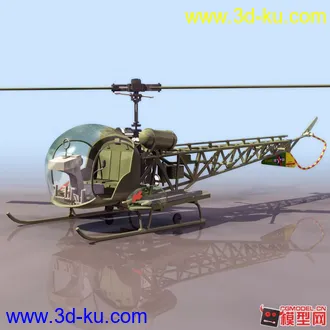 买书赠送的高清直升飞机模型+贴图 第一次发模型贴(手生)的图片