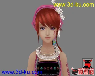 3D打印模型仙剑奇侠传 少数民族女孩的图片