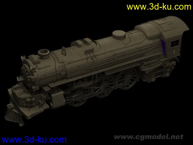 一个老式火车头模型的图片1