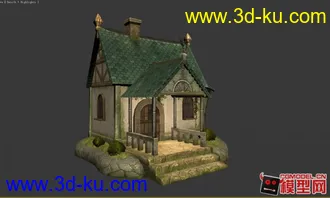 3D打印模型发个次世代的欧式小屋的图片