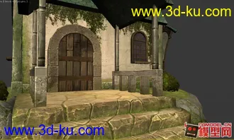 3D打印模型发个次世代的欧式小屋的图片