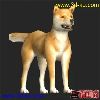 3D打印模型原创精细低模狗一只+贴图+骨骼(小文件大用场)的图片