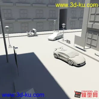3D打印模型素模场景，有车，有房子，送给大家0的图片