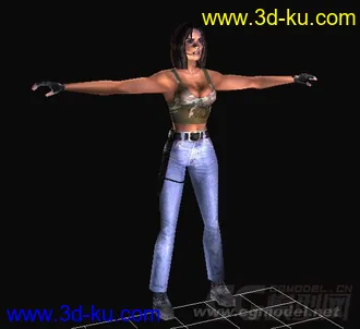 3D打印模型cs便装女警（全动作）的图片