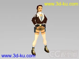 古墓丽影II  主角所有动作模型的图片