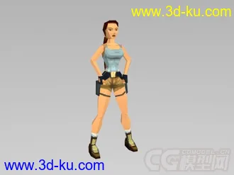 古墓丽影II  主角所有动作模型的图片