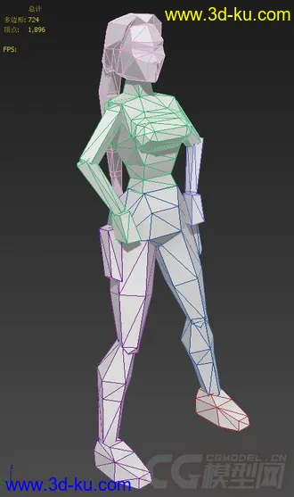 古墓丽影II  主角所有动作模型的图片