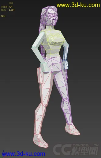 古墓丽影II  主角所有动作模型的图片