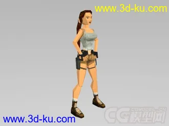 古墓丽影II  主角所有动作模型的图片