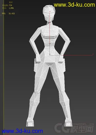 古墓丽影II  主角所有动作模型的图片