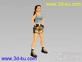 古墓丽影II  主角所有动作模型的图片