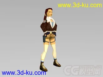 古墓丽影II  主角所有动作模型的图片