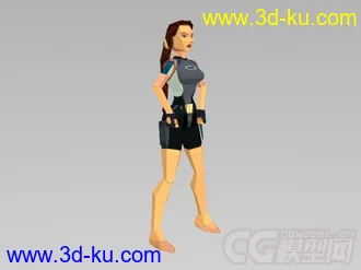 古墓丽影II  主角所有动作模型的图片