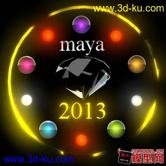 3D打印模型时钟maya材质的图片