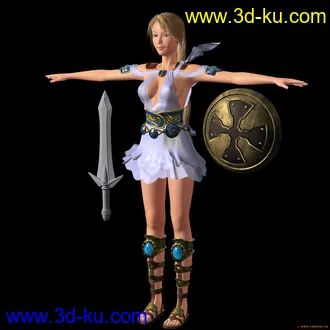 3D打印模型圣女苏菲 女战士的图片