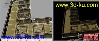 L型的室內場景模型的图片