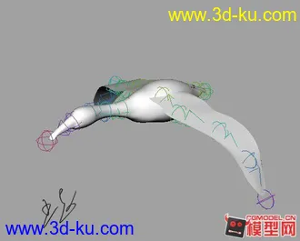 3D打印模型鱼鹰带绑定的。的图片