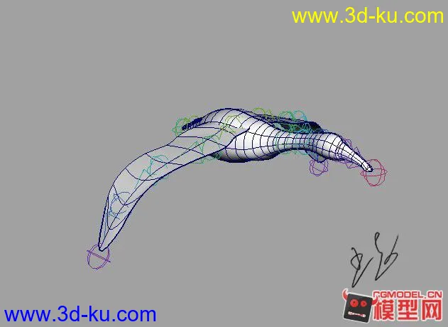 鱼鹰带绑定的。模型的图片8