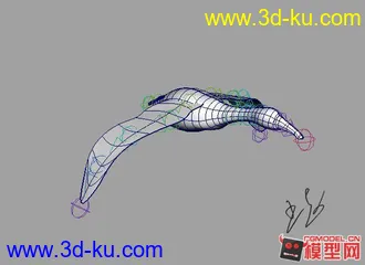 3D打印模型鱼鹰带绑定的。的图片