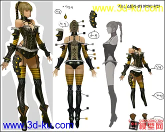3D打印模型韩国游戏-《超能战联》精美原画集79张大图的图片
