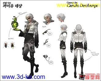 3D打印模型韩国游戏-《超能战联》精美原画集79张大图的图片