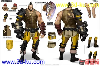 3D打印模型韩国游戏-《超能战联》精美原画集79张大图的图片