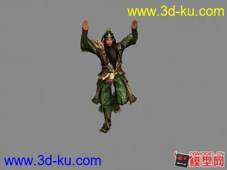 三国蜀国大将军关羽热舞一曲模型+绑定+动作下载的图片