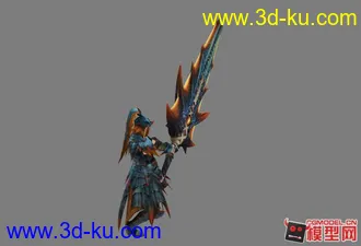 3D打印模型尼玛呀---没看错怪物猎人女海龙大剑套的图片
