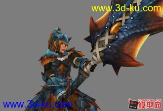 3D打印模型尼玛呀---没看错怪物猎人女海龙大剑套的图片