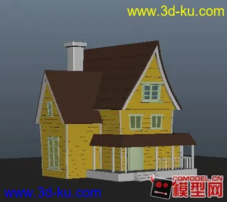一幢国外小木屋模型下载的图片