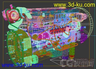 3D打印模型高精度发动机的图片