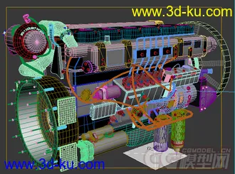 3D打印模型高精度发动机的图片