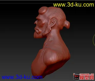 3D打印模型地狱男爵头部的图片